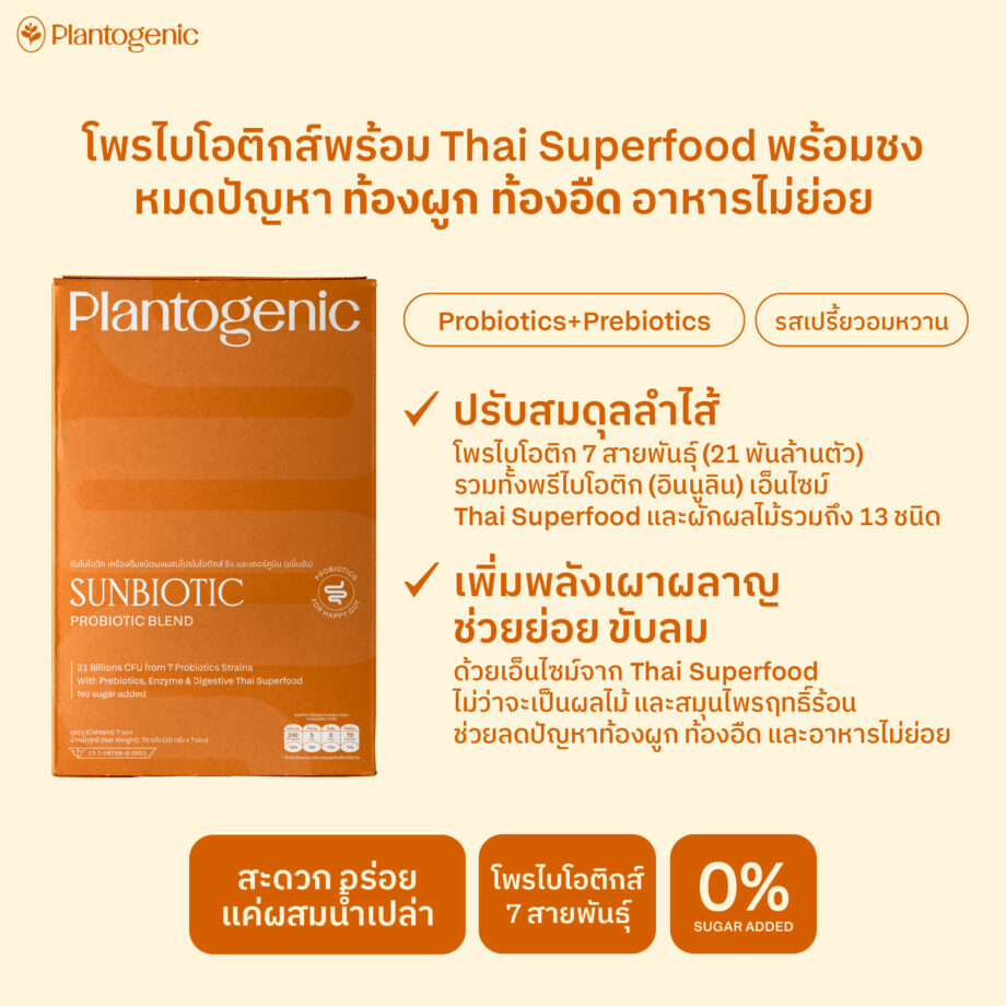 Sunbiotic No.7 โพรไบโอติกส์ พร้อมสมุนไพรช่วยย่อย - Image 2