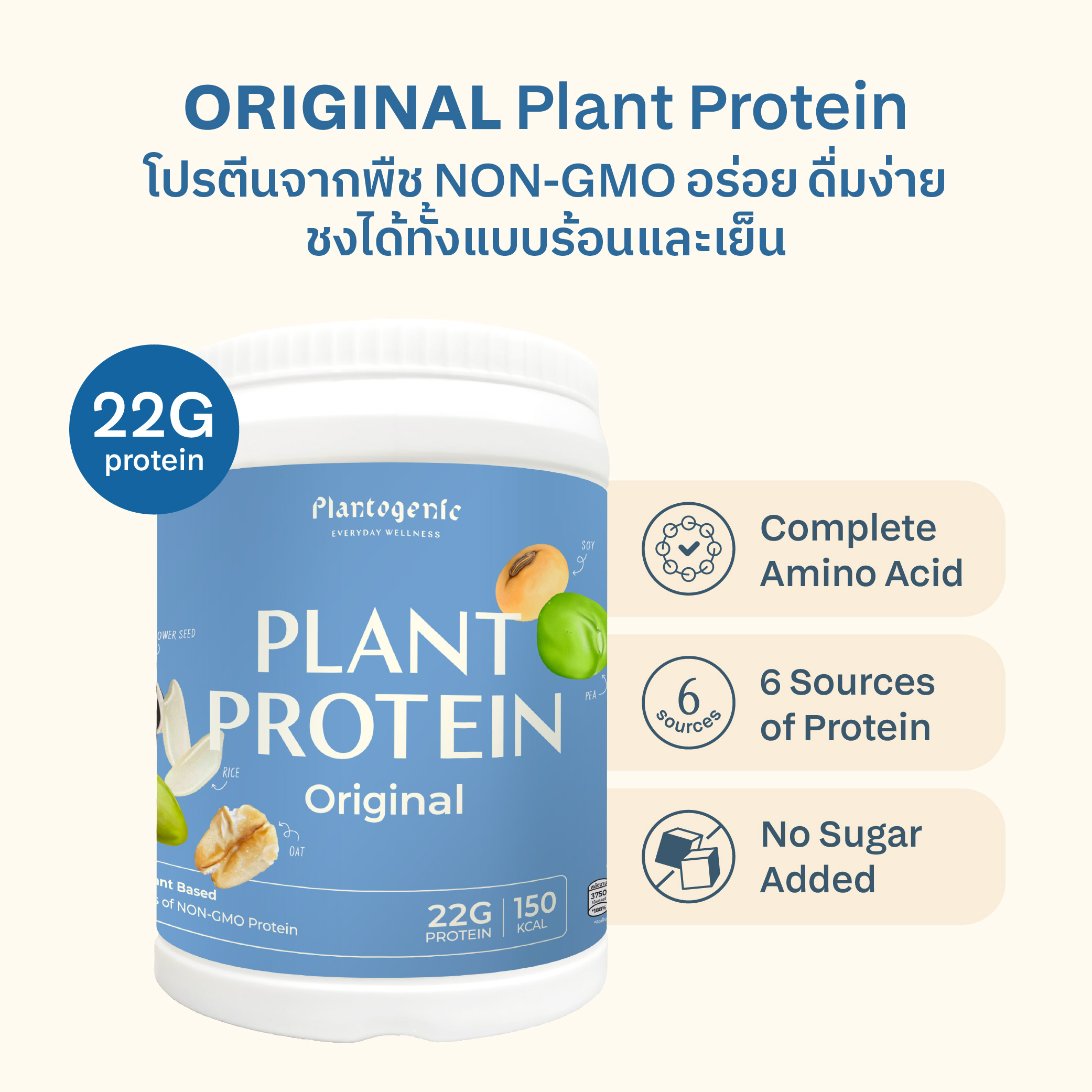 Original Plant Protein (Vanilla Malt) โปรตีนพืชรสออริจินอล - Image 2